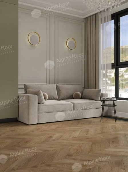Ламинат Alpine Floor Искусство шеврона (CHEVRON ART) Дуб Эверест LF109-06